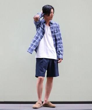 KASHIYAMA <EASY> クイックドライサッカー/ショートパンツ ネイビー