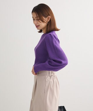 Green Parks 洗える　パフニットプルオーバー Purple