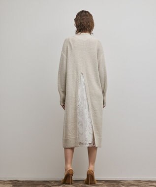 GRACE CONTINENTAL スパンコールニットワンピース ホワイト