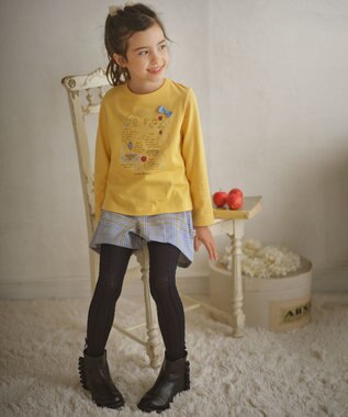 組曲 KIDS 【110-140㎝】Chocolat de check キュロット ブルー×グレー系4