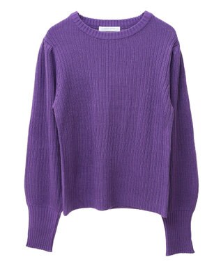 Green Parks 洗える　パフニットプルオーバー Purple