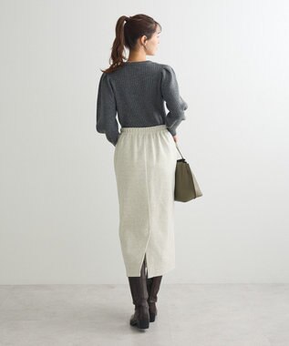 Green Parks 洗える　パフニットプルオーバー Gray Mixture