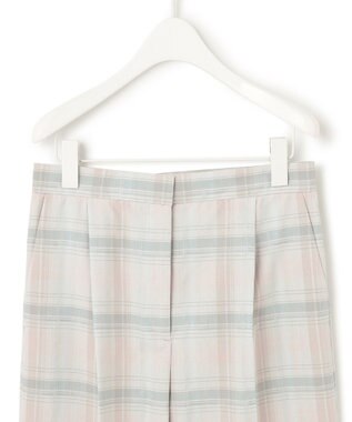 ICB 【洗える】TRドビーチェック ストレートパンツ トープ系