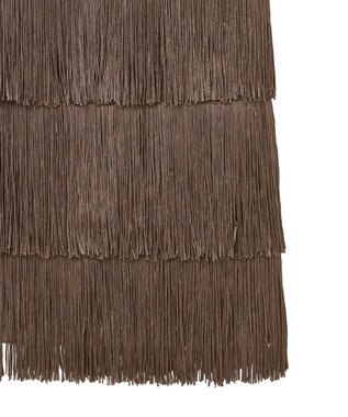 YECCA VECCA フリンジロングスカート Brown
