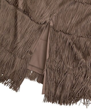 YECCA VECCA フリンジロングスカート Brown