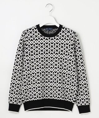 23区GOLF 【WOMEN】モノグラムジャガードセーター ブラック系5