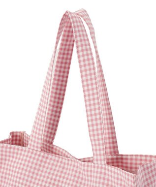 Maison de FLEUR ブランドロゴ刺繍ギンガムスクエアトート Pink