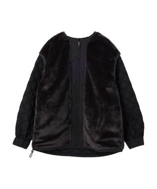 AMERICAN HOLIC キルポカリバーシブルキルティングミディコート Black