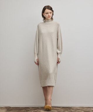 GRACE CONTINENTAL スパンコールニットワンピース ホワイト