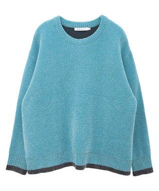 AMERICAN HOLIC バイカラーニットプルオーバー Sax