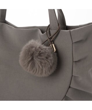 UNBILLION カシュカシュ cachecache / ポンポンつきラウンドミニトート GY