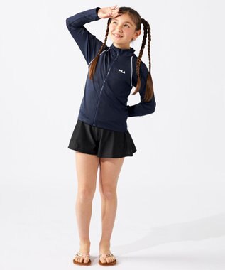 OP／FILA 【FILA】大きいサイズ｜男女兼用ベーシックラッシュガード 180㎝ ネイビー×ホワイト