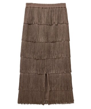 YECCA VECCA フリンジロングスカート Brown