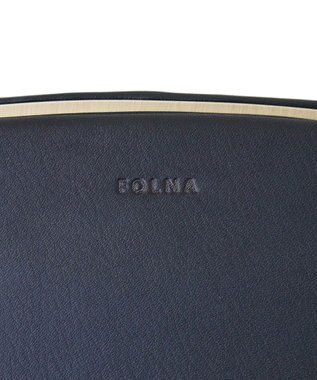 FOLNA RD ソフトレザーロング 天溝がま口 財布 ブラック