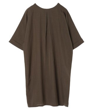 Green Parks 前後２ｗａｙミディ丈タックワンピース Khaki