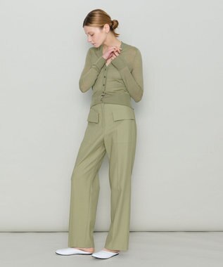 JOSEPH 【洗える】オーガニックツイル　ワイドトラウザーズ Dark Olive