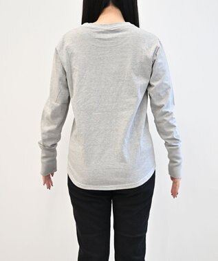 caqu caqu x good on long sleeve pocket tee リラックスフィットポケットTシャツ ash
