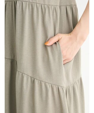 Green Parks ・ＳＵＧＡＲ　ＳＰＯＯＮ【ＣＯＯＬ】フレンチキリカエワンピ Gray Beige