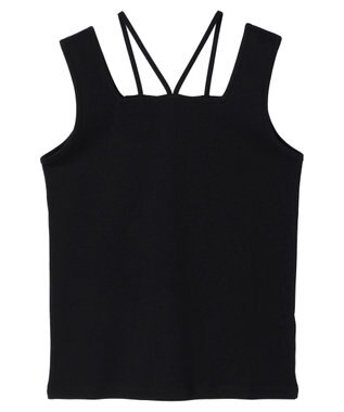 CRAFT STANDARD BOUTIQUE 前後2WAYスクエアデザインタンクトップ Black