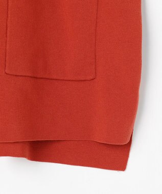 ANY スウェットライクニットカーディガン オレンジ