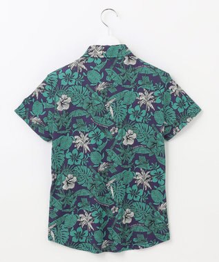 23区GOLF 【WOMEN】【吸水速乾/UVケア】STUDIO FIGLIO アロハ総柄 半袖 ポロシャツ パイングリーン系5