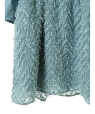 Green Parks フェザージャガードドッキングブラウス Mint