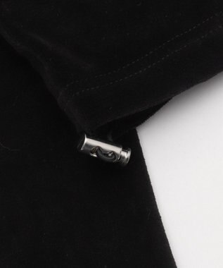 WEGO ベロアショートZIPパーカー ブラック