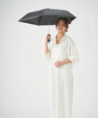 MOONBAT 【Pitaa】ハーフカプセル 無地 晴雨兼用日傘 折りたたみ傘 遮光率100%/UVカット率100%/UPF50+/遮熱効果/撥水加工/軽量/50cm ブラック