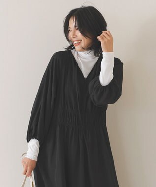 UNFILO 【暖かさ＆着心地の良さで大ヒット】コットンカシミヤ タートルネックカットソー オフ