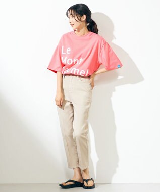 SHARE PARK LADIES センタープレスストレートデニム グレージュ