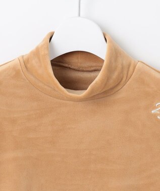 23区GOLF 【WOMEN】ベロア モックネック ベージュ系