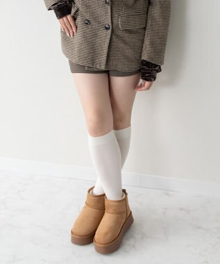 Bridget Birkin 【Bridget Birkin】スエード調ムートンブーツ キャメルスウェード