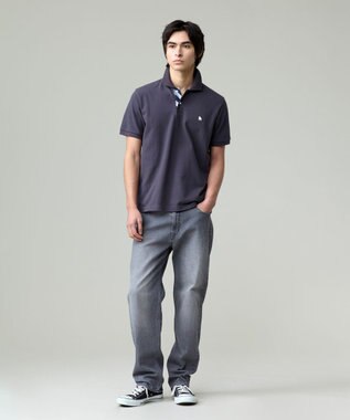 J.PRESS MEN 気品と愛嬌のバランスが抜群！【J.PRESS人気NO1ポロシャツ】 バックブルカノコレジメン ポロシャツ グレー系