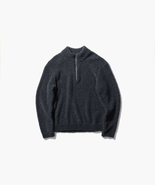 ATON KID MOHAIR LOOP | ハーフジップセーター GRAY