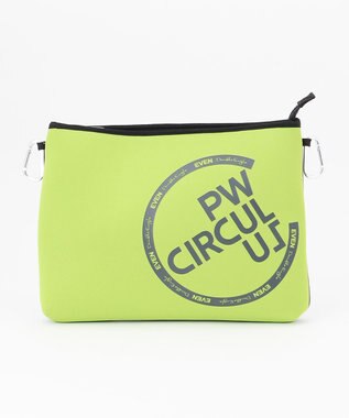 PW CIRCULUS 【EVEN・Double Eagleコラボ】サークルロゴ トートバック クラッチバッグ付き ライトグレー×ライム