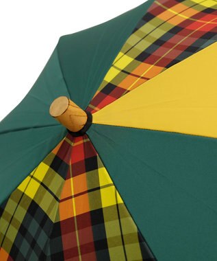 +RING レディース向け プラスリング 晴雨兼用（長ショート） GRN-CHK T1245 緑