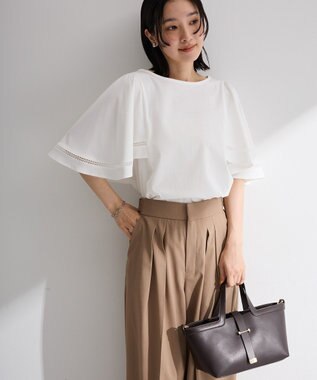 Green Parks 華やぎカットソー（フレアスリーブ） Off White