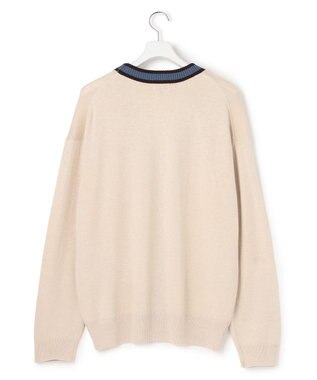 J.PRESS YORK STREET 【UNISEX】ハイゲージライン カーディガン アイボリー系