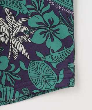 23区GOLF 【WOMEN】【吸水速乾/UVケア】STUDIO FIGLIO アロハ総柄 半袖 ポロシャツ パイングリーン系5