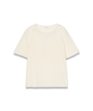 JOSEPH 【FOUNDATIONS】クレープ ド ソワ　シルクTシャツ NEW RUBIN Ivory
