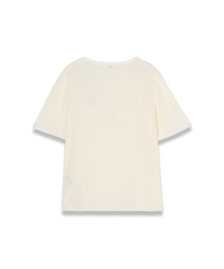 JOSEPH 【FOUNDATIONS】クレープ ド ソワ　シルクTシャツ NEW RUBIN Ivory