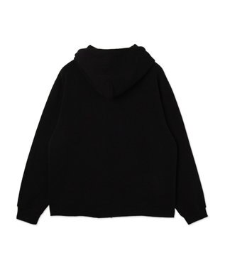 WEGO 【ユニセックス着用ITEM/SMLサイズ展開】リラックスフィットダブルZIPパーカー ブラック