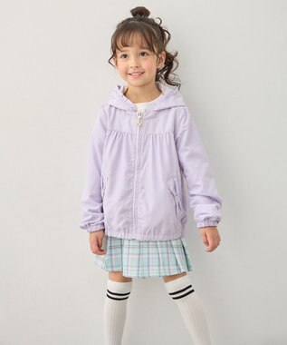 ANY KIDS 【フード取り外し/洗濯機可能】撥水加工リバーシブルゾン ラベンダー