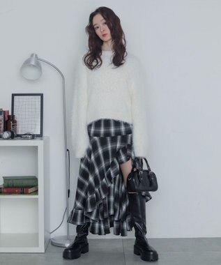 WEGO シャギーニットプルオーバー オフホワイト