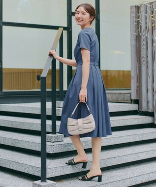 Tiaclasse 【おのののかさん・安田美沙子さん着用】2wayリボンギャザーミニバッグ グレージュ