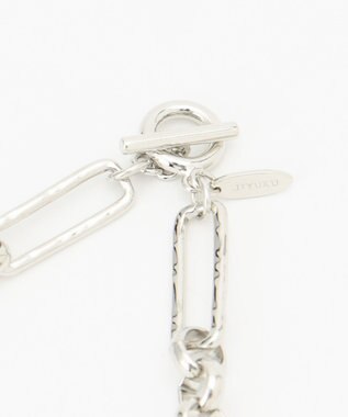 自由区 ミックスチェーンショートネックレス シルバー系