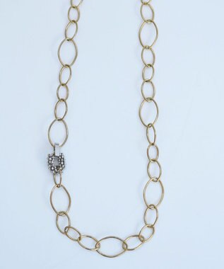 monshiro オーバルチェーンショートネックレス