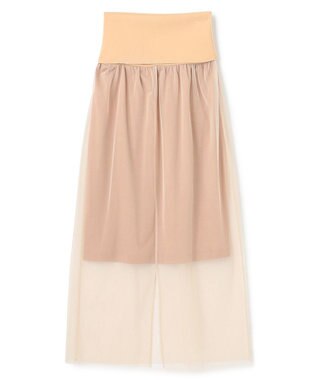 BEIGE， 【洗える】TAMARIX / ストレッチチュールIラインスカート Beige