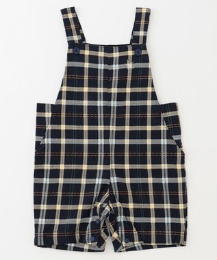 組曲 KIDS 【80-90cm】Check 長袖オーバーオール ネイビー系5
