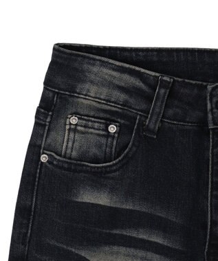 WEGO ブラストストフレアデニムパンツ デニム濃色